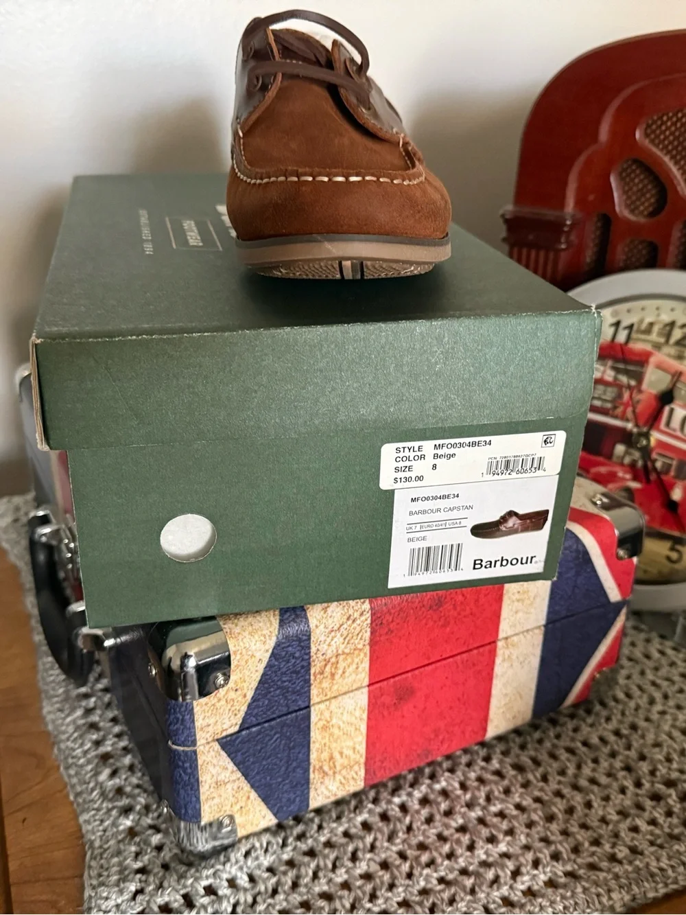 Barbour Men's Tan Leather Chukka Moc Boot